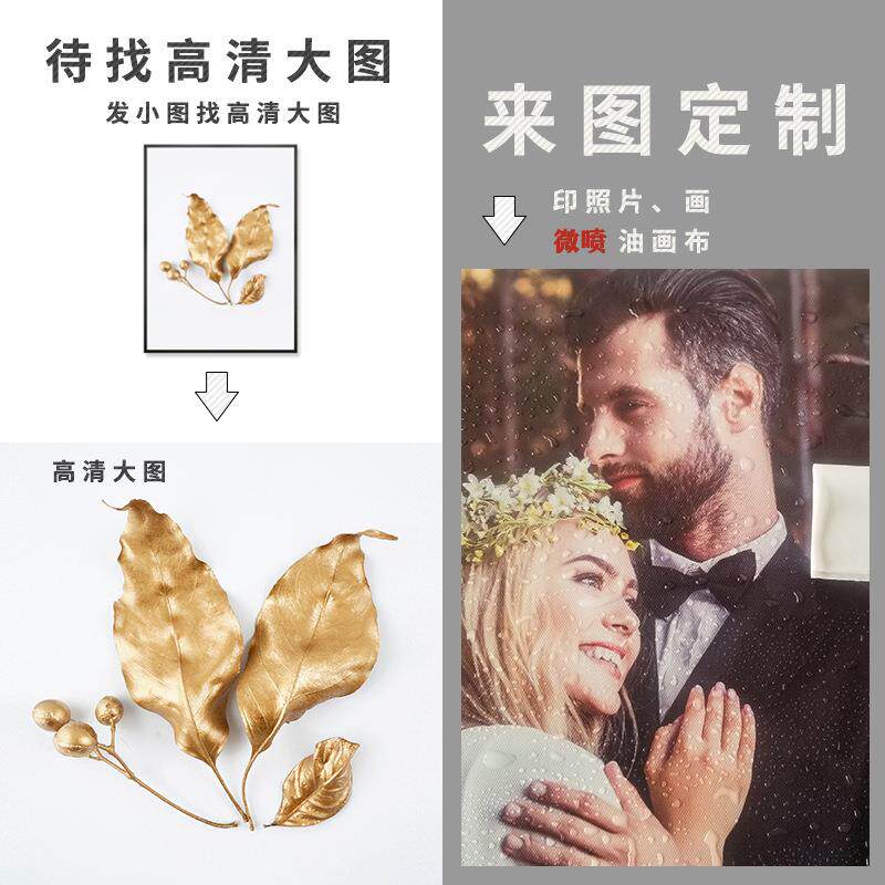 挂画制作照片制作装饰画来图制做油画简约挂画无框画企业文化挂画
