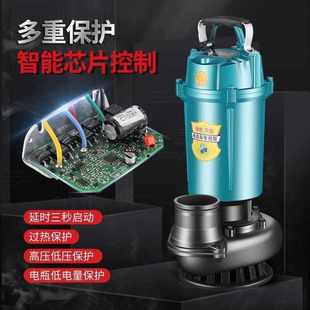 电瓶车专用抽水泵无刷智能直流潜水泵48V60V72V通用家用农田