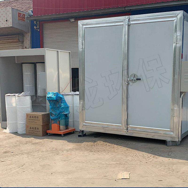 高温烤漆房固化炉工业烤箱全套喷塑设备铁氟龙烤箱静电喷涂流水线