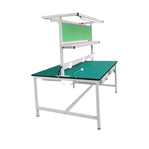 工防厂家直供工厂车间双面1111灯架工作台 静电带挂板实灯验室架