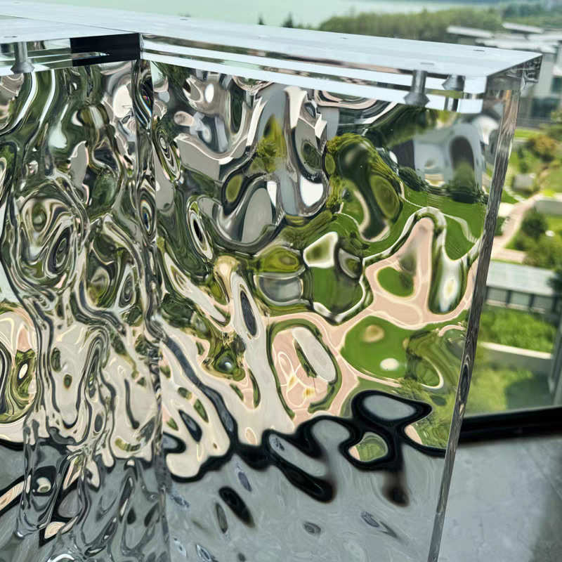 亚克力水波纹轻奢桌腿岩板奢石餐桌支撑脚桌角茶几桌脚厂家直销