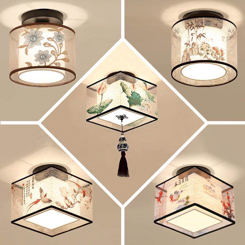 新中式走道灯阳台玄关吸顶灯LED现代简约卧室走廊门厅中式小吊灯