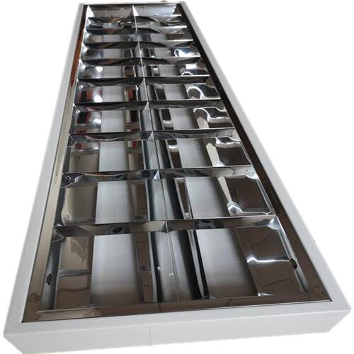 厂家0LE灯D灯盘T8明装V型格栅灯吸顶灯盘2*40W格300*120LED架