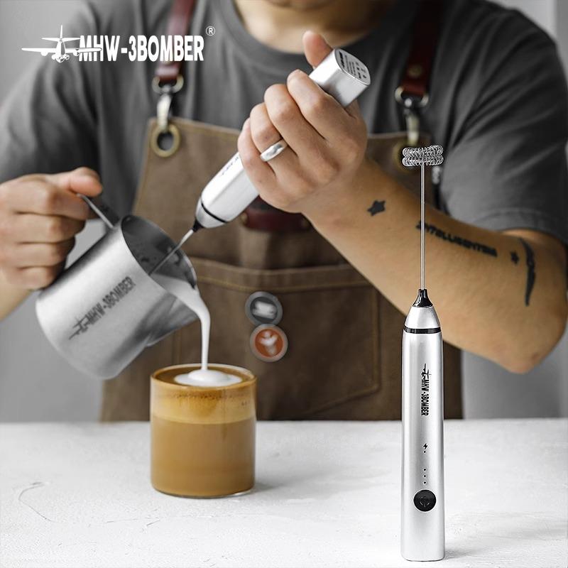 轰炸机咖啡打奶泡器家用手持电动搅拌棒奶泡机拉花牛奶手动发泡器