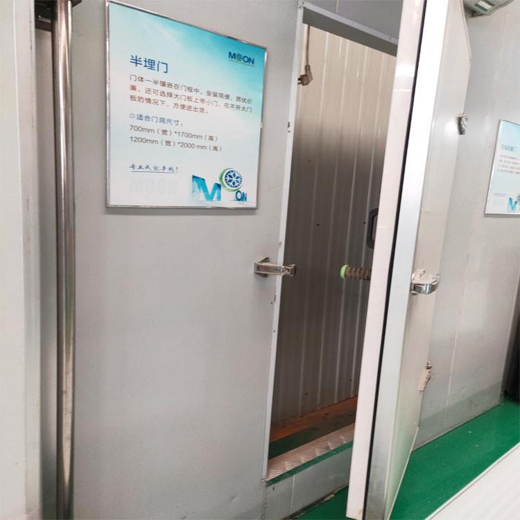 双面彩钢塑框半埋门防阻燃聚氨酯冷库门夹芯冷库保温门