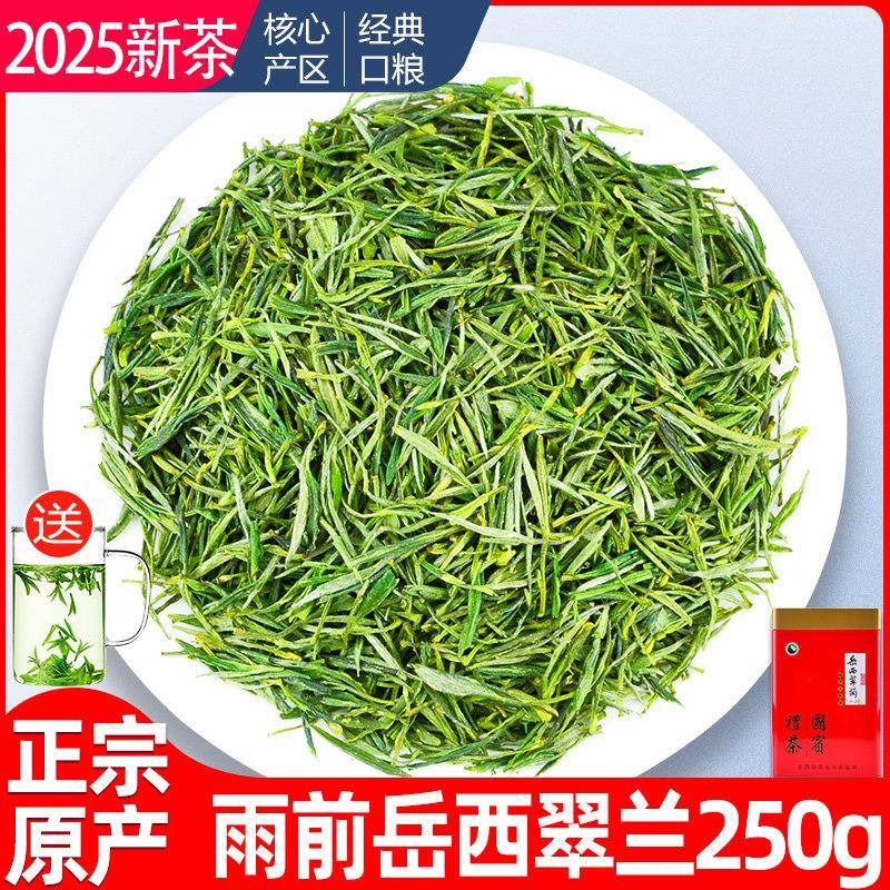 2025新茶叶岳西翠兰国宾礼茶雨前一级散装春茶高山毛尖绿茶250g