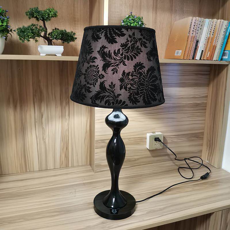 后现代简约黑色台灯卧室床头创意时尚装饰立式书房客厅中式落地灯