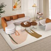 北欧办公室小户型客厅接待转角沙发轻奢洽谈室休息区拐角沙发布艺