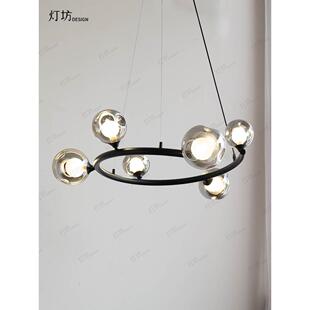 意大利极简主义客厅吊灯设计师卧室现代极简主义餐厅魔豆玻璃创意
