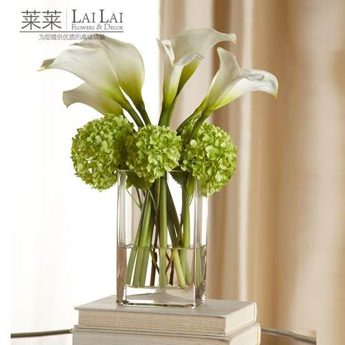 出口彷真马蹄莲绣球花艺样板房家居客厅桌饰品摆件彷真花摆件客厅