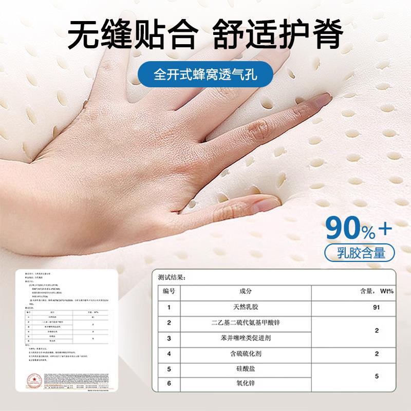 床蓝思智米造儿童垫天然乳胶麻护黄脊可折553叠学生宿舍榻榻薄垫