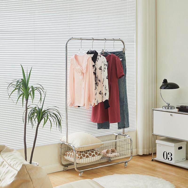 服装店展示架购物车童装女装店衣服货架移动带篮子衣架落地陈列架