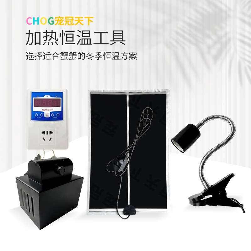 包邮爬虫宠物过冬保温寄居蟹专用加热灯罩灯架加热垫温控器恒温器