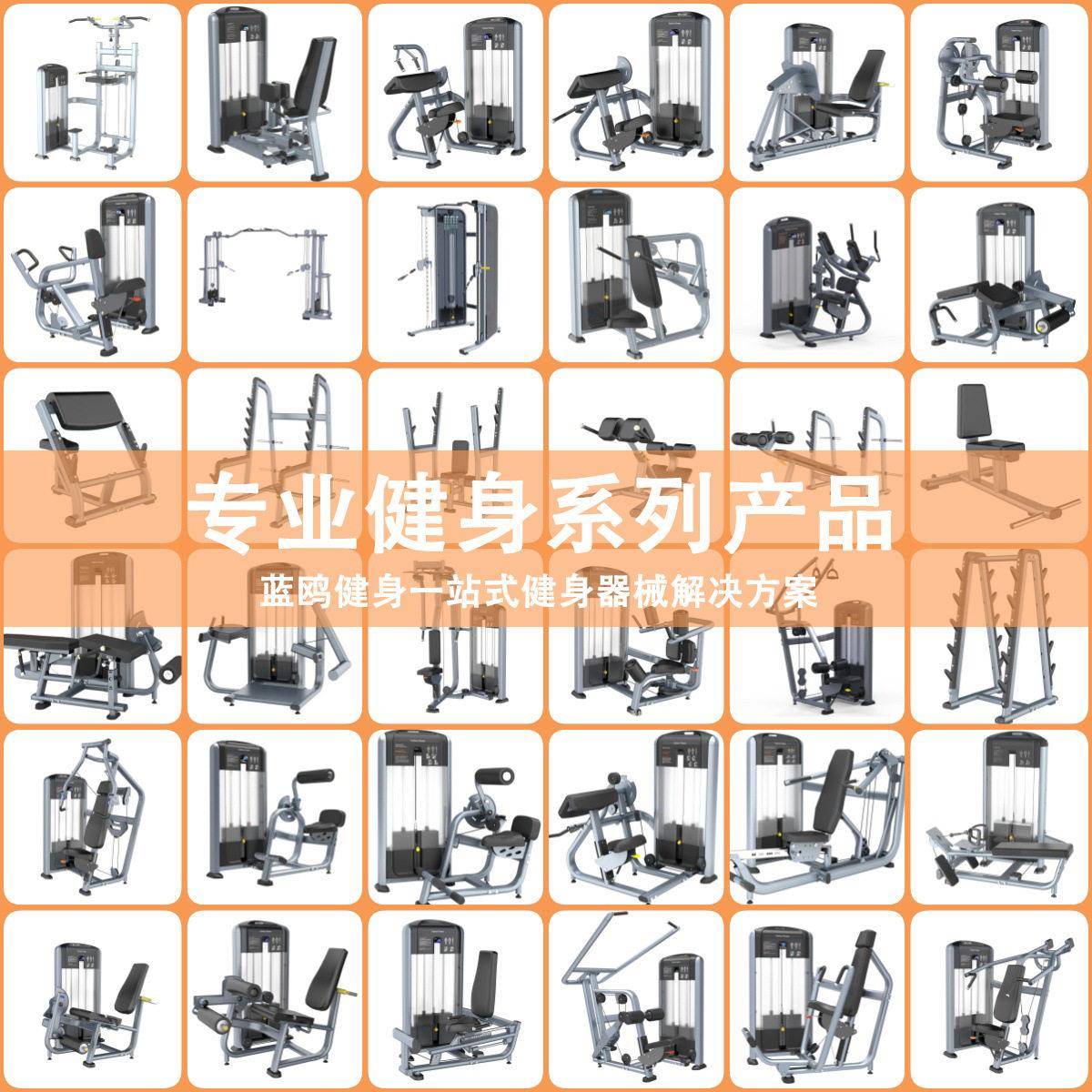 健身房力量系列平卧举架上斜举架平凳牧师椅罗马椅器械多功能