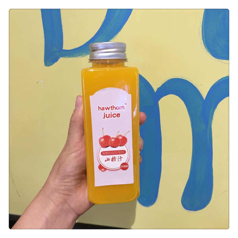 400ml 500ml饮料瓶方形PET果汁瓶一次性塑料瓶子透明奶茶瓶批发