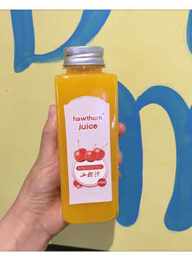 400ml 500ml饮料瓶方形PET果汁瓶一次性塑料瓶子透明奶茶瓶批发