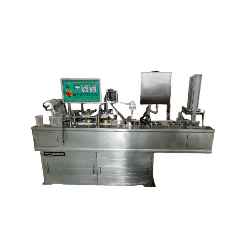 供应果汁布丁牛奶灌装封口机乳酸奶冷饮等罐装封口机械