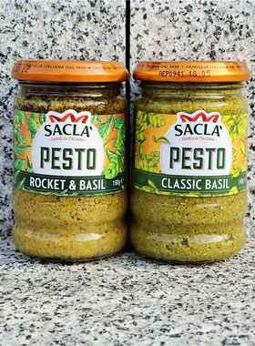 萨克拉橄榄西红柿意粉酱罗勒派斯托意大利面酱SACLA BASIL PESTO