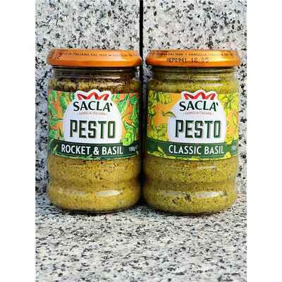 萨克拉橄榄西红柿意粉酱罗勒派斯托意大利面酱SACLA BASIL PESTO
