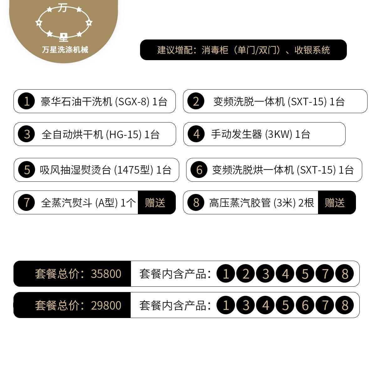 洗衣店少设备全自动全封闭干洗机四氯备乙SGX-8烯干洗店设套多全