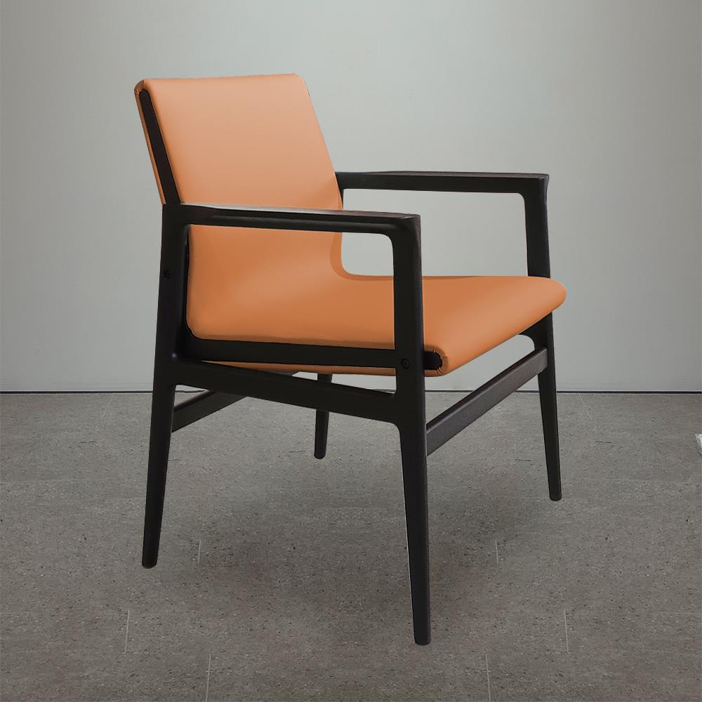 正品意式简约靠背椅设谈酒计师样板间客饭厅店洽书实木主人椅茶椅