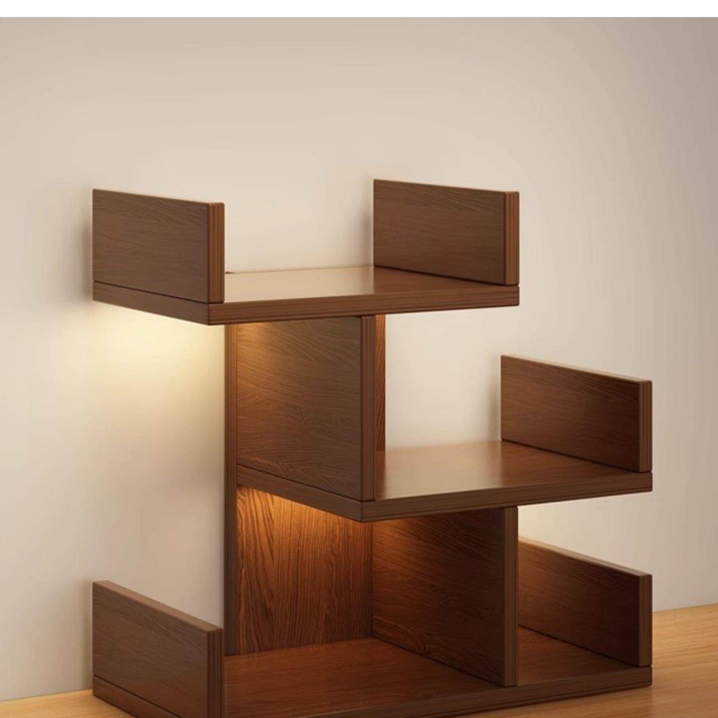 德国桌面书架桌上置物架办公桌收纳展示柜台面分层转角柜子