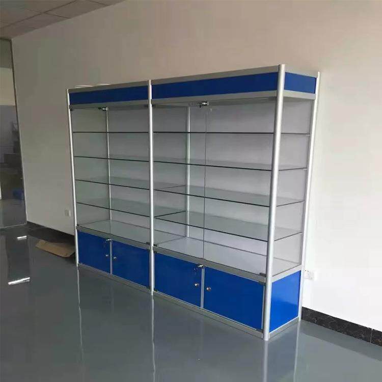 模型钛合金货架展示柜手机柜台玻璃化妆品展柜汽车用品展示架定做