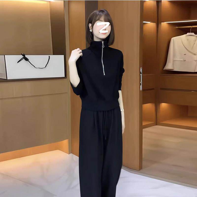 欧洲站休闲 运动套装女秋款2025新款时尚冬加绒立领拉炼 炼 卫衣