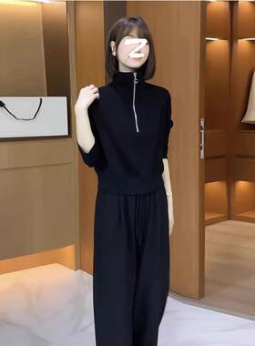 欧洲站休闲 运动套装女秋款2025新款时尚冬加绒立领拉炼 炼 卫衣