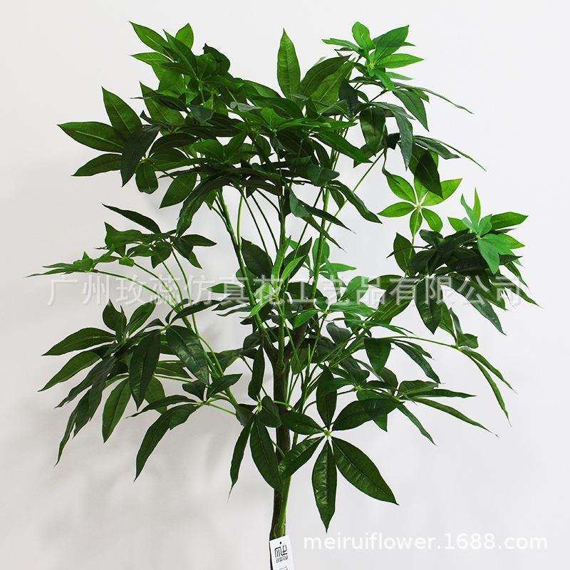 厂家仿真植物盆栽假树仿真发财树 绿植室内花卉盆景发财树