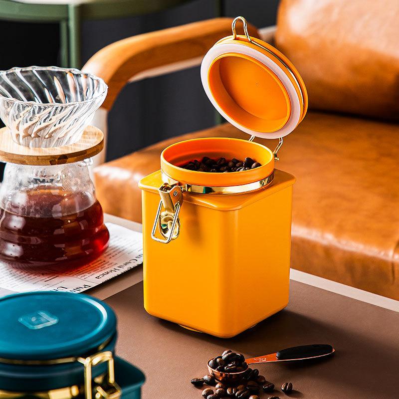 咖啡豆排气阀简约厨房零食储物罐