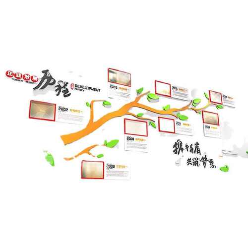 企业亚克力文化墙前台形象走廊装饰展会背景PVC励志标语立体设计