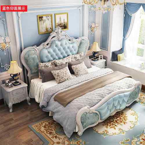 欧式双人床主卧法1式床奢华.8米床简欧公床主QFR床婚大欧式风格