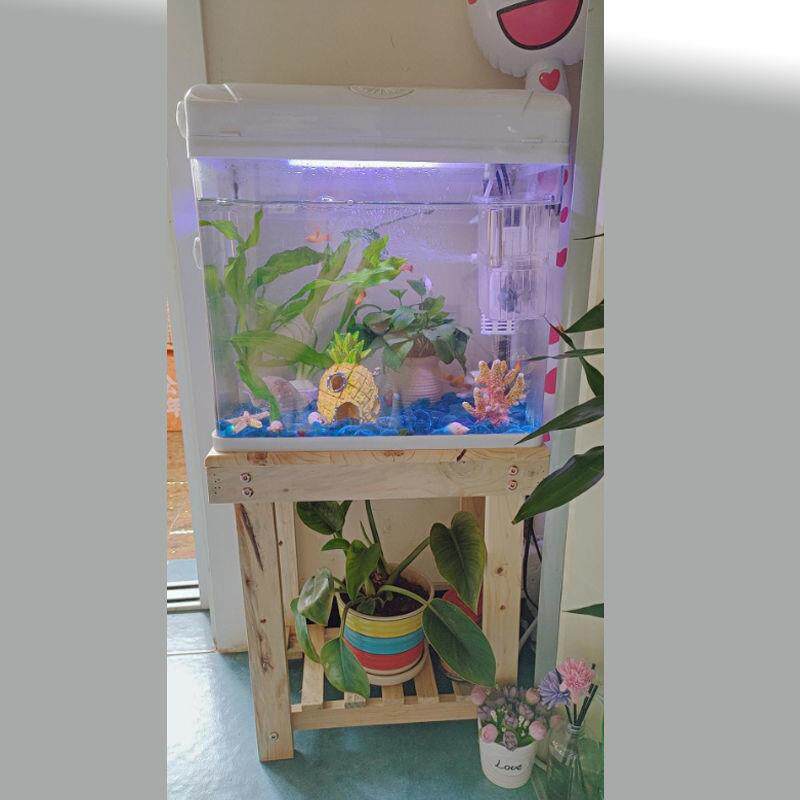 实木客厅缸放置台架底座桌柜子家用水族箱草缸架子乌龟鱼缸柜底座