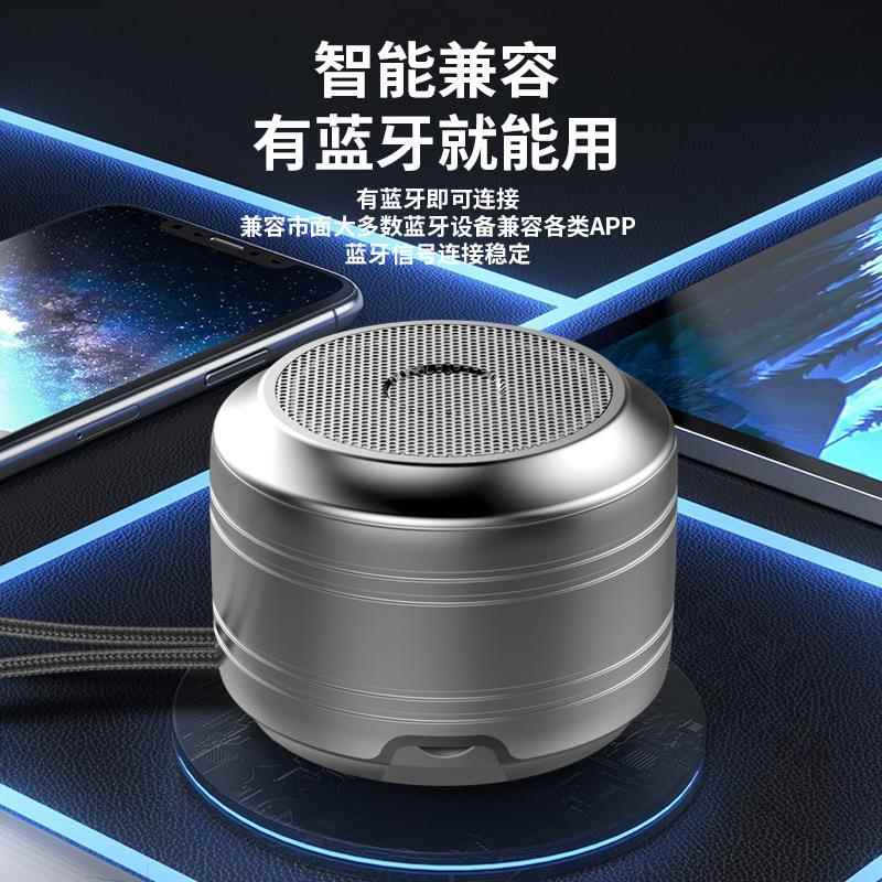 正品跨境现货蓝牙小音箱 桌面便携式串联TWS重低音小钢炮降噪蓝
