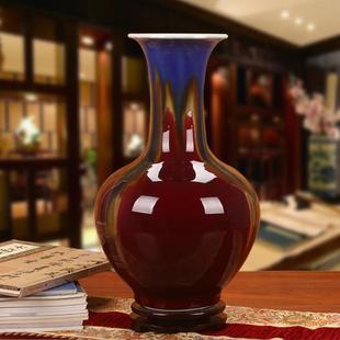 高档代德镇陶瓷器 四大名居瓷颜色釉三羊开泰花瓶 现中式景家装饰