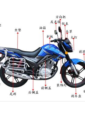 适用双鹰牌机车 SY150-24W魔影客厅灯头罩 导流罩 护板 仪表上盖