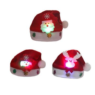 Christmas decorations hats cartoon light-up hats 圣诞帽