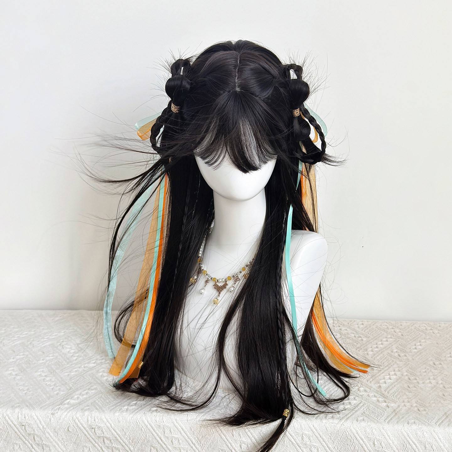 【月落垂云】七月假发女高层次长直发古风汉服小师妹假发全头套式