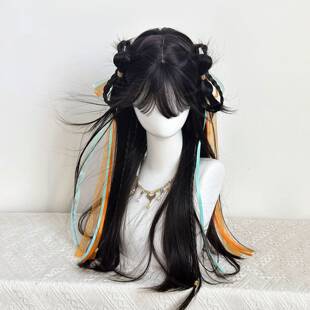 【月落垂云】七月假发女高层次长直发古风汉服小师妹假发全头套式
