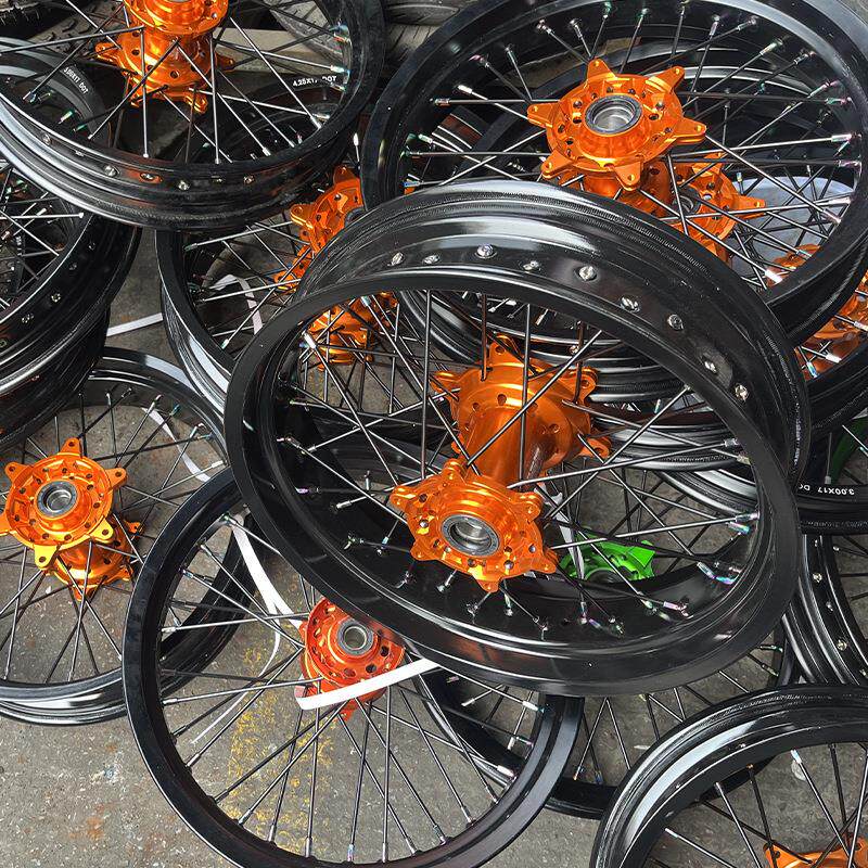 KTM 鑫源X2X 克维斯K16 K18恒舰越野摩托车滑胎铝合金轮圈总成
