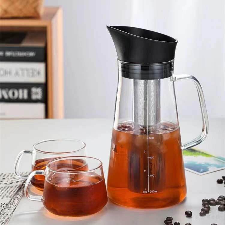 手冲咖啡壶冷萃壶 分享壶泡咖啡器具 过滤式冲茶器滴漏壶 带刻度