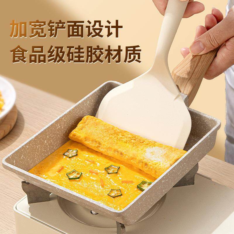 烙饼硅胶铲新款 耐高温不粘锅铲 玉子烧锅铲硅胶炒菜铲子煎饼厨具