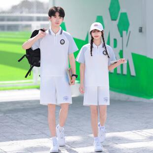 学院风毕业班服夏季短袖套装初高中小学生六年级运动会校服定制