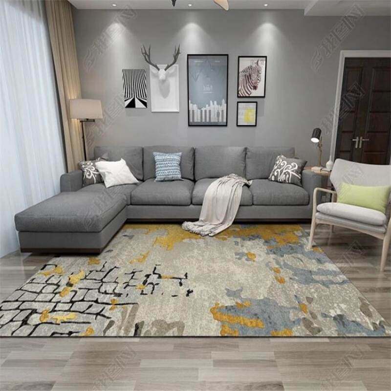 C 几何地毯客厅沙发地垫茶几地毯家用卧室床边 天蓝色 油金壁垒如|ruв категории домашний ткань, ковер - от Buy2taobao.com для оказания профессиональной услуги покупки агента Taobao