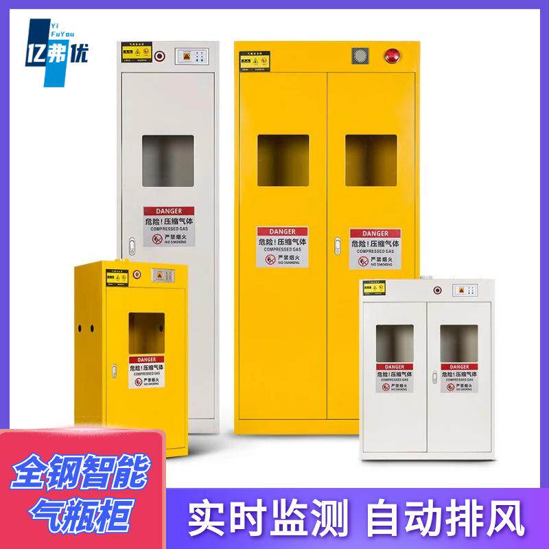 防爆气瓶柜安全柜全钢工业乙炔氧气瓶储存柜子实验室双瓶煤气罐柜