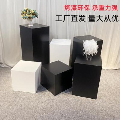 定制木制烤漆展示台高低流水台展厅专用展台服装店地台中岛台底座