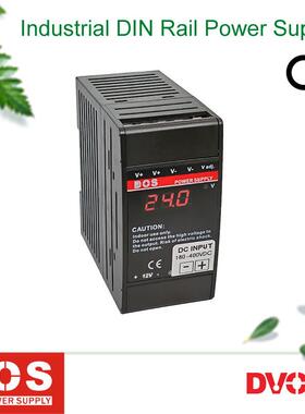直流220V输入100W导轨式开关电源两路输出DC12V2A和24V3A电压数显