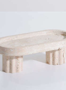 梵茜侘寂风高脚收纳托盘零食品果盘桌面装饰摆件样板间软装摆设