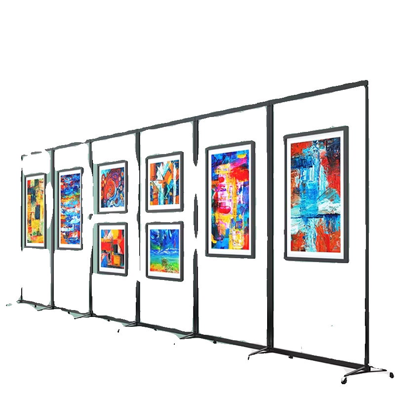 折叠画展展示架移动书画展架美术书法作品摄影屏风展览宣传展板架